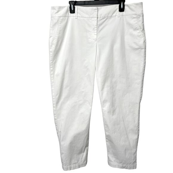 NWT TALBOTS‎ The Daily Ankle Cream Cropped Pants Women’s Size 16 - Picture 2 of 14